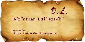 Dörfler László névjegykártya